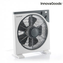 Ventilateur de Sol Box InnovaGoods Ø 30 cm 50W Blanc Gris  Climatiseurs et ventilateurs