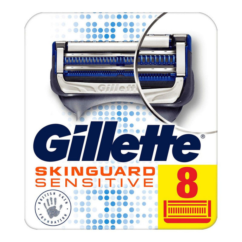 Rechanges pour Lame de Rasoir Gillette Skinguard Sensitive 8 Unités  Épilation et rasage