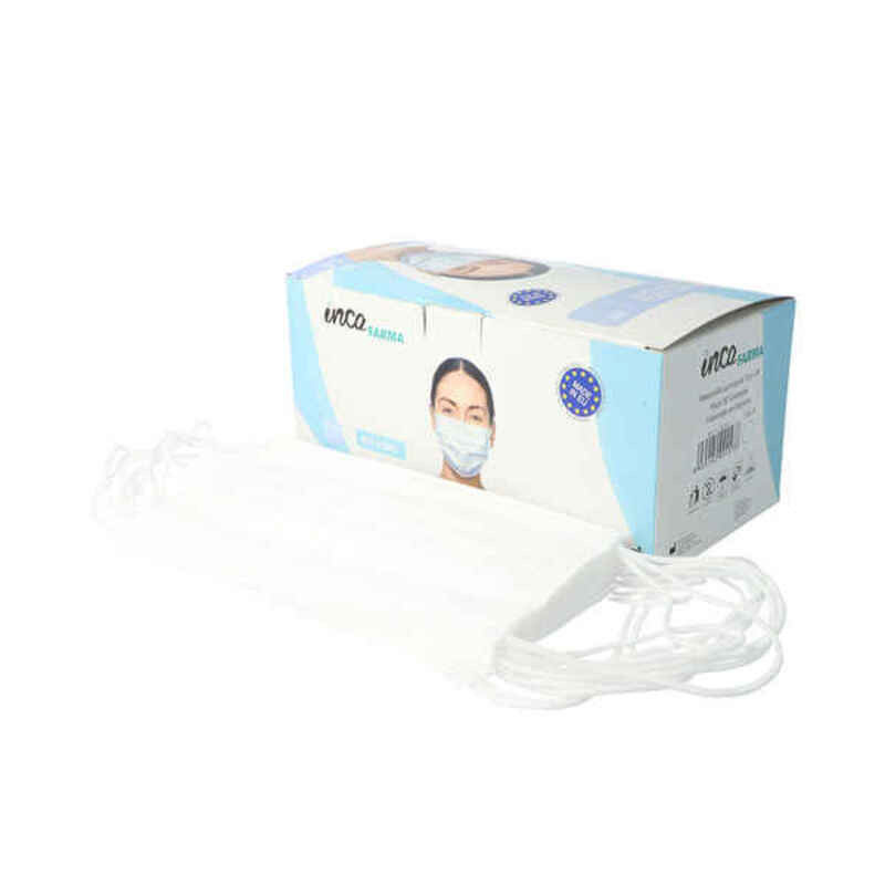 Masque chirurgical jetable Farma IIR Inca Blanc Adultes (50 uds) (50 uds)  Produits de détente