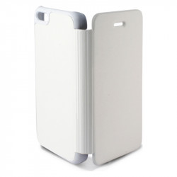 Housse Folio pour Mobile iPhone 5C KSIX Slim Blanc Polycarbonate  Micros et écouteurs