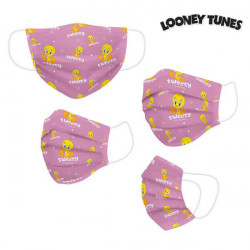 Masque en tissu hygiénique réutilisable Looney Tunes Enfant Rose  Produits de détente