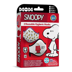 Masque en tissu hygiénique réutilisable Snoopy Adulte (2 uds) Snoopy