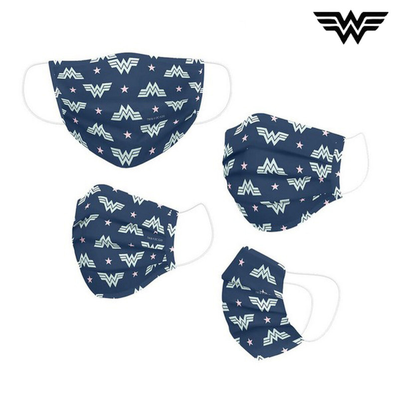 Masque en tissu hygiénique réutilisable Wonder Woman Adulte Bleu Well-being and relaxation products