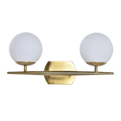 Moderne Wandleuchte Kristall Gold Metall Weiß DKD Home Decor 220V 40W (42x15x20cm)  Lampes