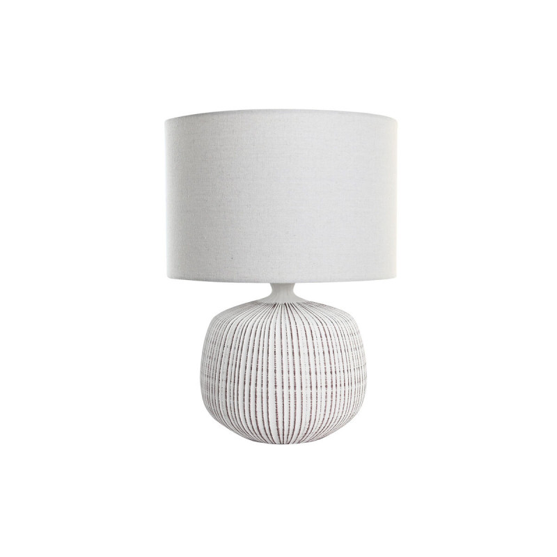 Lampe de bureau DKD Home Decor Blanc Grès 220 V 50 W (38 x 38 x 51 cm) Lampen