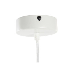 DKD Home Decor Deckenlampe Metall Weiß Hellbraun Rattan 50W (30x30x38cm)  Lampes