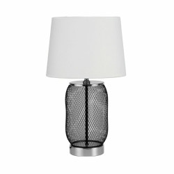 Lampe de bureau DKD Home Decor Argenté Noir Doré Métal Blanc 220 V 50 W 28 x 28 x 47 cm (2 Unités) Lamps