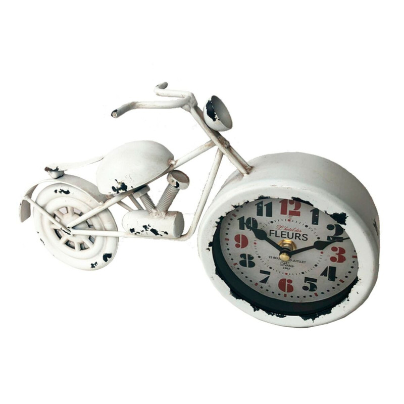 Weißes Metall Bordur Versa für Motorräder (5,5 x 17 x 31 cm)  Horloges murales et de table