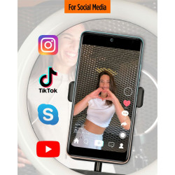 Anneau Lumineux pour Selfie Rechargeable KSIX Smartphone 10W KSIX