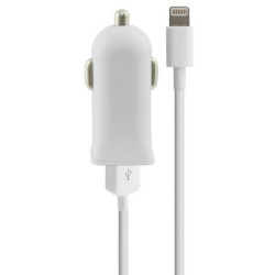 Chargeur USB pour Voiture + Câble Lightning MFi Contact Apple-compatible 2.1A Kfz-USB-Ladegeräte