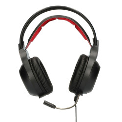 Casques avec Micro Gaming KSIX Drakkar USB LED Noir Rouge Gaming Headphones