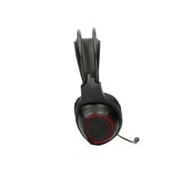 Casques avec Micro Gaming KSIX Drakkar USB LED Noir Rouge Gaming-Kopfhörer
