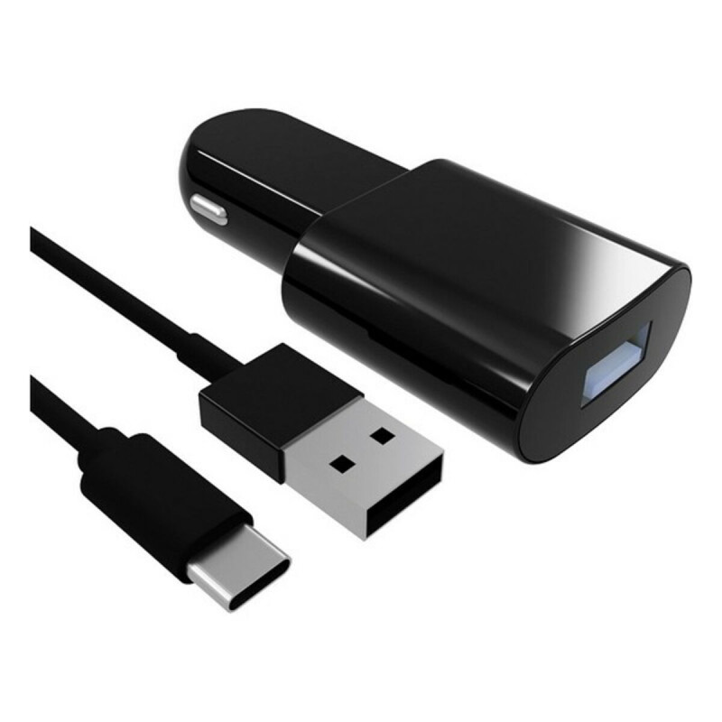 Chargeur de voiture Contact USB-C (1 m) Noir Contact