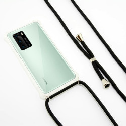 Huawei P40 Pro Handyhülle mit KSIX TPU und Halsband in Schwarz-Transparent Mobile phone cases