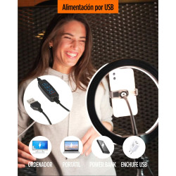 Anneau Lumineux pour Selfie KSIX 10W Zubehör für Mobiltelefone und Tablets