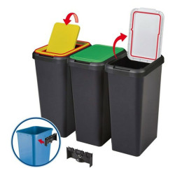Poubelle recyclage Tontarelli 45 L Plastique (29,2 x 39,2 x 59,6 cm)  Autres produits ménagers