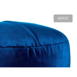 Pouf Bleu Polyester polystyrène (60 x 35 x 60 cm) Sitzkissen und Schemel