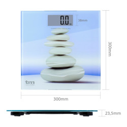 Balance Numérique de Salle de Bain TM Electron Zen Bleu Slim (23 mm)  Balances
