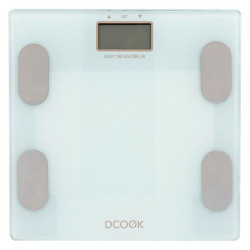 Balance Numérique de Salle de Bain Dcook Blanc Plastique Verre trempé (30 x 30 x 2 cm) Bathroom scales