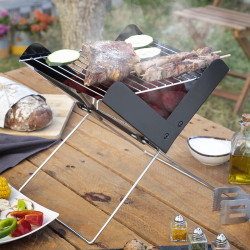 Mini-barbecue Pliable Portable pour Charbon Foldecue InnovaGoods Barbecues and Accessories