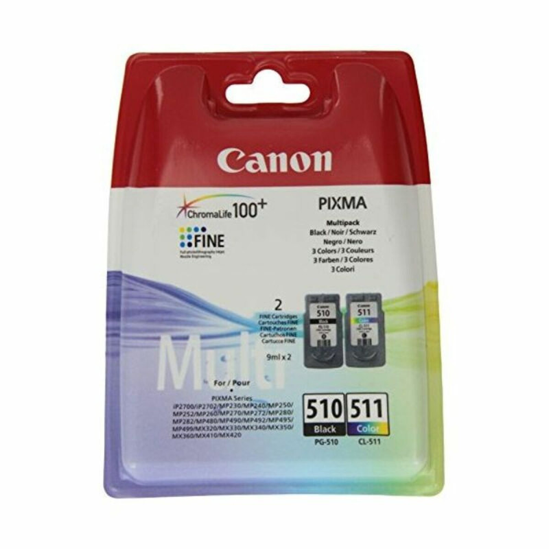 Cartouche d'Encre Compatible Canon PG-510/CL511 Noir Tricolore Jaune Cyan Magenta Canon
