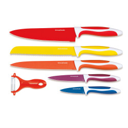 Ensemble de Couteaux en Céramique et Éplucheur Knoolvs InnovaGoods 6 Pièces Knives and cutlery