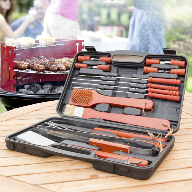 Malette Barbecue Barbecase InnovaGoods 18 Pièces  Barbecues et accessoires