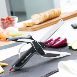 Couteau-Ciseau avec Mini Planche à Découper Intégrée Scible InnovaGoods InnovaGoods