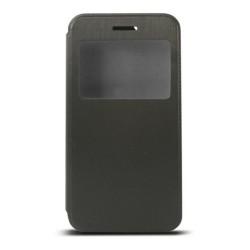 Housse Folio pour Mobile avec Fenêtre Iphone 6 Plus Noir  Housse de portable