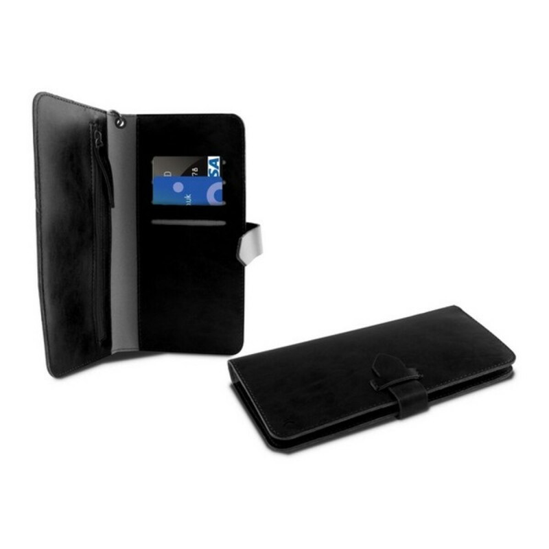 Housse Universelle pour Mobile Livre Smartphone 5,5 KSIX BXFU14T5.5N Noir  Housse de portable