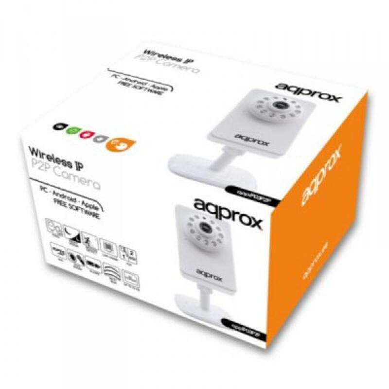 Caméra IP approx! APPIP03P2P VGA IR P2P micro SD Wifi Blanc APPROX
