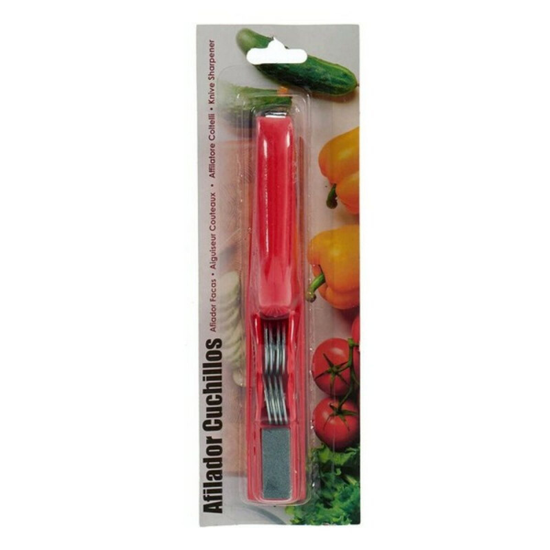 Affûteuse de couteaux Rouge Acier inoxydable Pierre Plastique (2,5 x 4 x 19 cm) (4 x 25 x 10,5 cm)  Couteaux et aiguiseurs