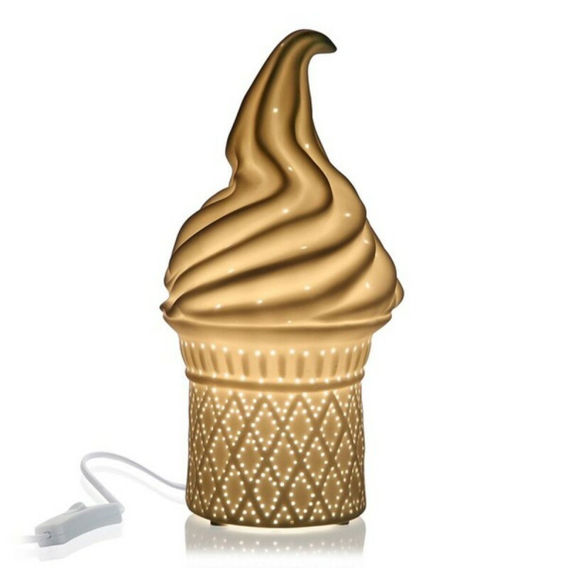 Versa Ice Cream Tischlampe - Porzellan, 25W, 13,7 x 27 x 13,7 cm Lampen