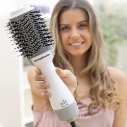 Brosse Volume Sèche-Cheveux Ionique Volumio InnovaGoods 1000W Blanc/Gris Combs and brushes