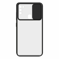Housse pour Mobile avec Bord en TPU Samsung Galaxy A21 KSIX Duo Soft Cam Protect Noir  Housse de portable