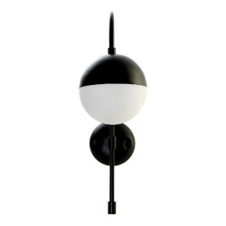 Suspension DKD Home Decor Blanc Noir Métal Verre 220 V 50 W (15 x 31 x 48 cm) Lamps