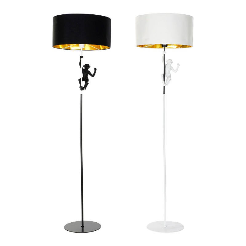 Lampadaire DKD Home Decor 8424001827312 44 x 44 x 166 cm Noir Doré Métal Blanc Résine 220 V 50 W (2 Unités) Lamps