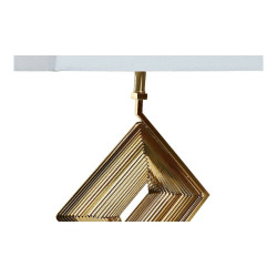 Kristall Tischlampe Gold Metall Durchsichtig Weiß 220 V 60 W - DKD LA-180679 Lampen