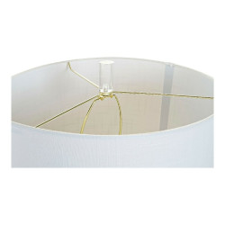 Lampe de bureau DKD Home Decor Blanc Polyester Métal Verre 220 V Doré 60 W (41 x 41 x 72 cm) DKD Home Decor