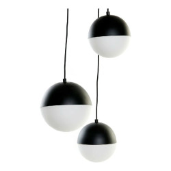 Suspension DKD Home Decor Blanc Noir Métal Verre 220 V (40 x 40 x 80 cm)  Lampes
