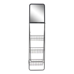 DKD Home Decor Spiegel-Regal aus Eisen (41 x 63 x 166 cm) Bücherregale
