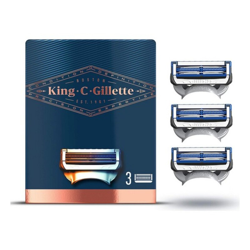 Rechanges pour Lame de Rasoir King C Gillette Gillette King (3 uds) Hair removal and shaving