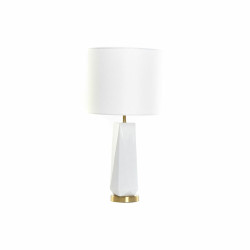 Lampe de bureau DKD Home Decor 8424001847242 33 x 33 x 67 cm Céramique Doré Métal Blanc 220 V 50 W  Lampes