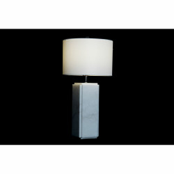 Lampe de bureau DKD Home Decor Blanc Polyester Métal Marbre 220 V 50 W (33 x 33 x 65 cm) Lampen
