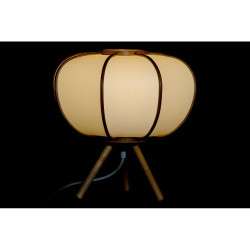 Lampe de bureau DKD Home Decor 34 x 34 x 33 cm Naturel Blanc Bambou 220 V 50 W  Lampes
