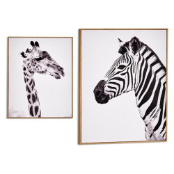 Cadre Zebra - Giraffe Hêtre MDF (2 x 51 x 41 cm) Gift Decor