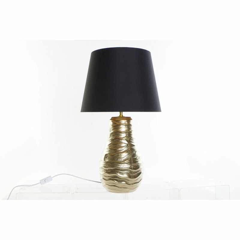 DKD Home Decor Tischlampe in Schwarz-Gold mit Wachs-Effekt (38x38x65cm) Lampen