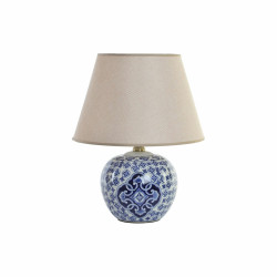 Lampe de bureau DKD Home Decor Bleu Porcelaine (34 x 34 x 43 cm) Lampen