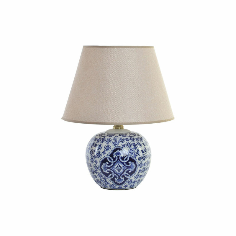 Lampe de bureau DKD Home Decor Bleu Porcelaine (34 x 34 x 43 cm)  Lampes