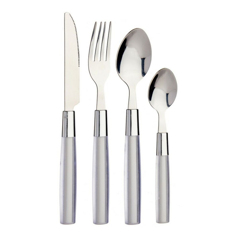 16-teiliges Besteck-Set aus Edelstahl in Silbergrau Knives and cutlery